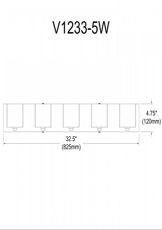 Dainolite Verona 5 Light Vanity Light Polished Chrome Finish Frosted Glass Shade Lamp|Lumière de coiffeuse Verona de Dainolite avec abat-jour en verre givré, fini chromé poli et 5 ampoules
