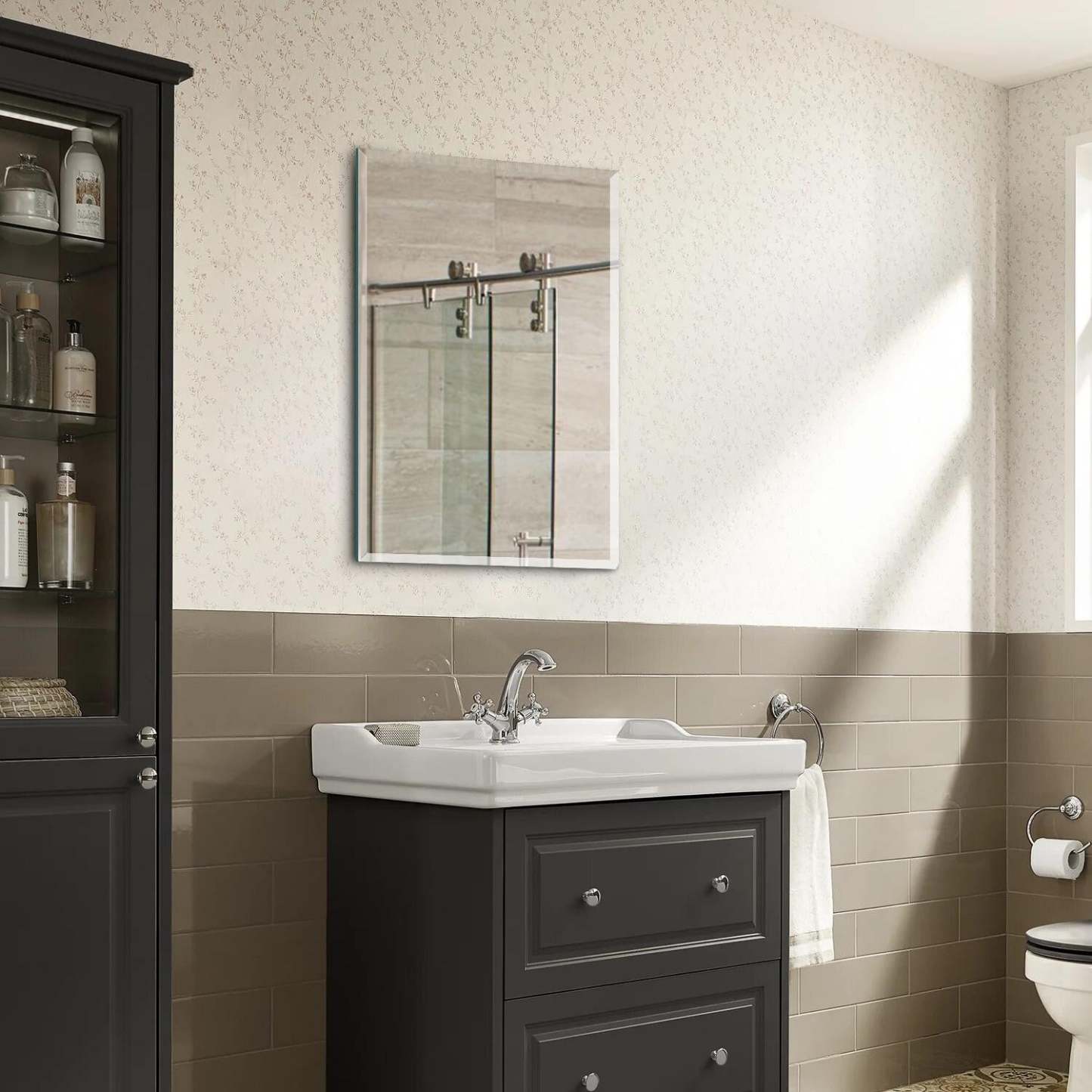 Arcus 20 X 30 Rectangular Frameless Beveled Mirror|Miroir rectangulaire Arcus 20 po x 30 po sans cadre avec bordure biseautée