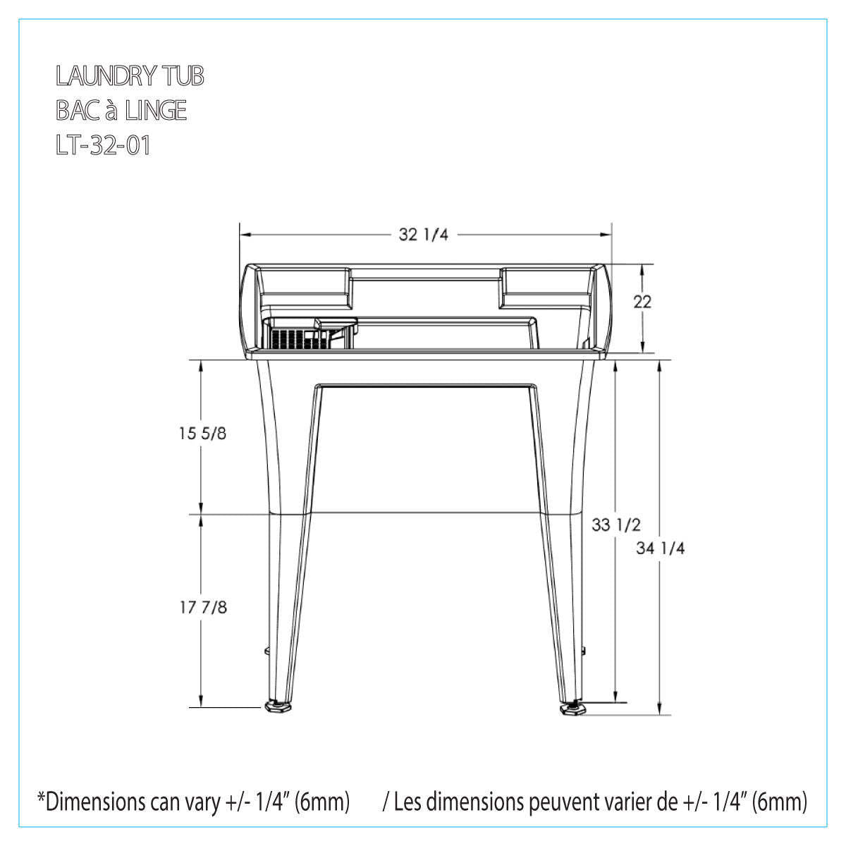 Tewel Laundry Tub Accent Cabinet - White|Armoire d'appoint Tewel avec cuve pour la buanderie - blanche