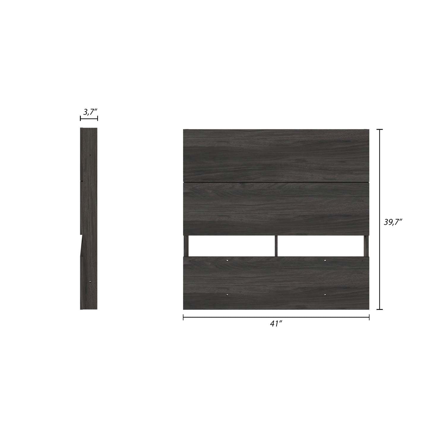 Tête de lit à panneau simple Nordika - Gris | Tête de lit à panneaux Nordika pour lit simple - grise | D08HX27E
