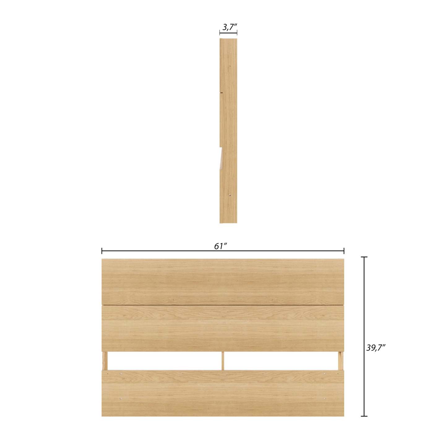 Nordika Queen Panel Headboard - Natural Maple|Tête de lit à panneaux Nordika pour grand lit - érable naturel