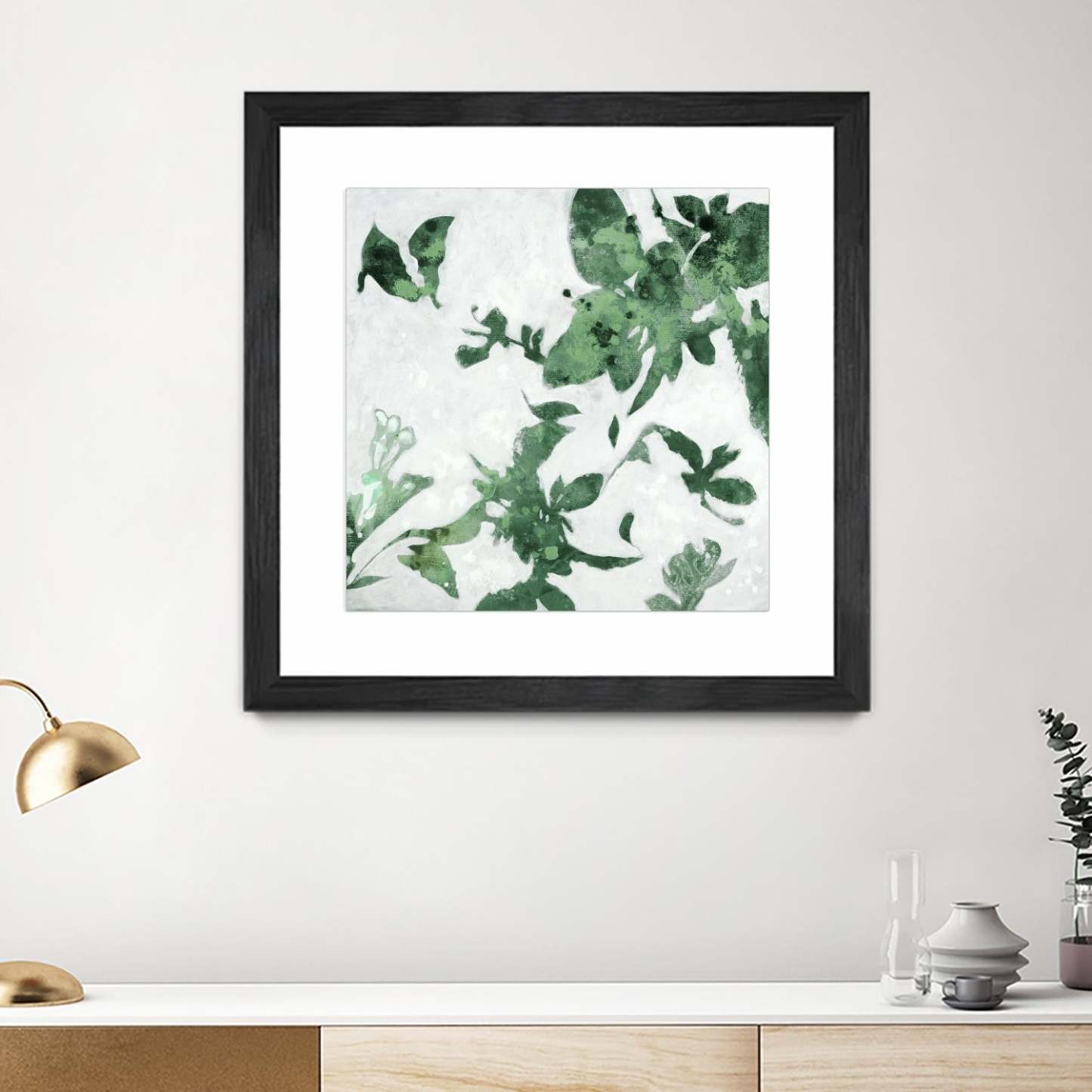 Œuvre d'art murale encadrée noire « High Flying I » 36 x 36