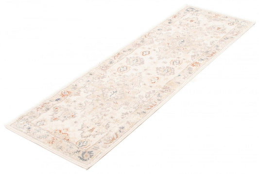 Carpette longue Rococo ivoire - 2 pi 8 po x 8 pi 2 po