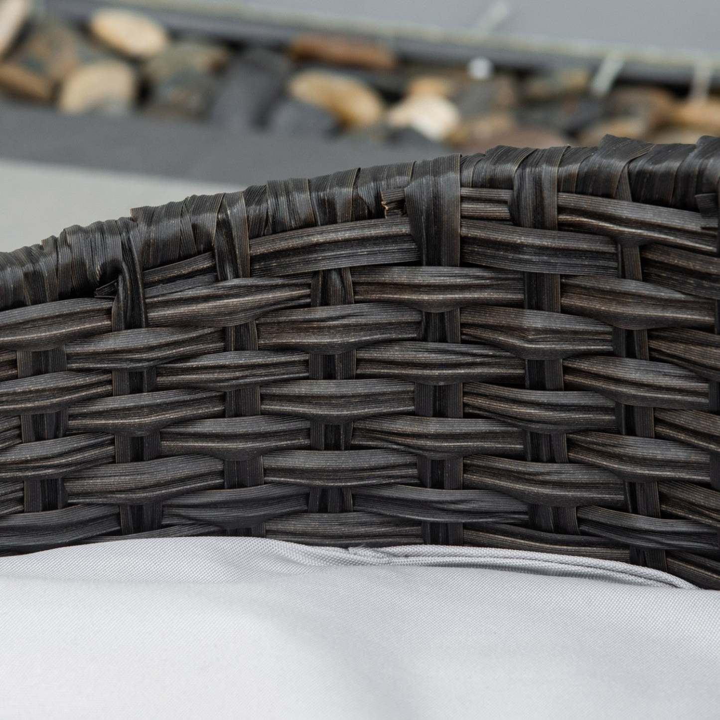 Pawhut Canapé en Rotin pour Animaux Intérieurs et Extérieurs, Lit surélevé en Osier pour Chien, Canapé pour Chien et Chat, Avec Coussin Doux Lavable