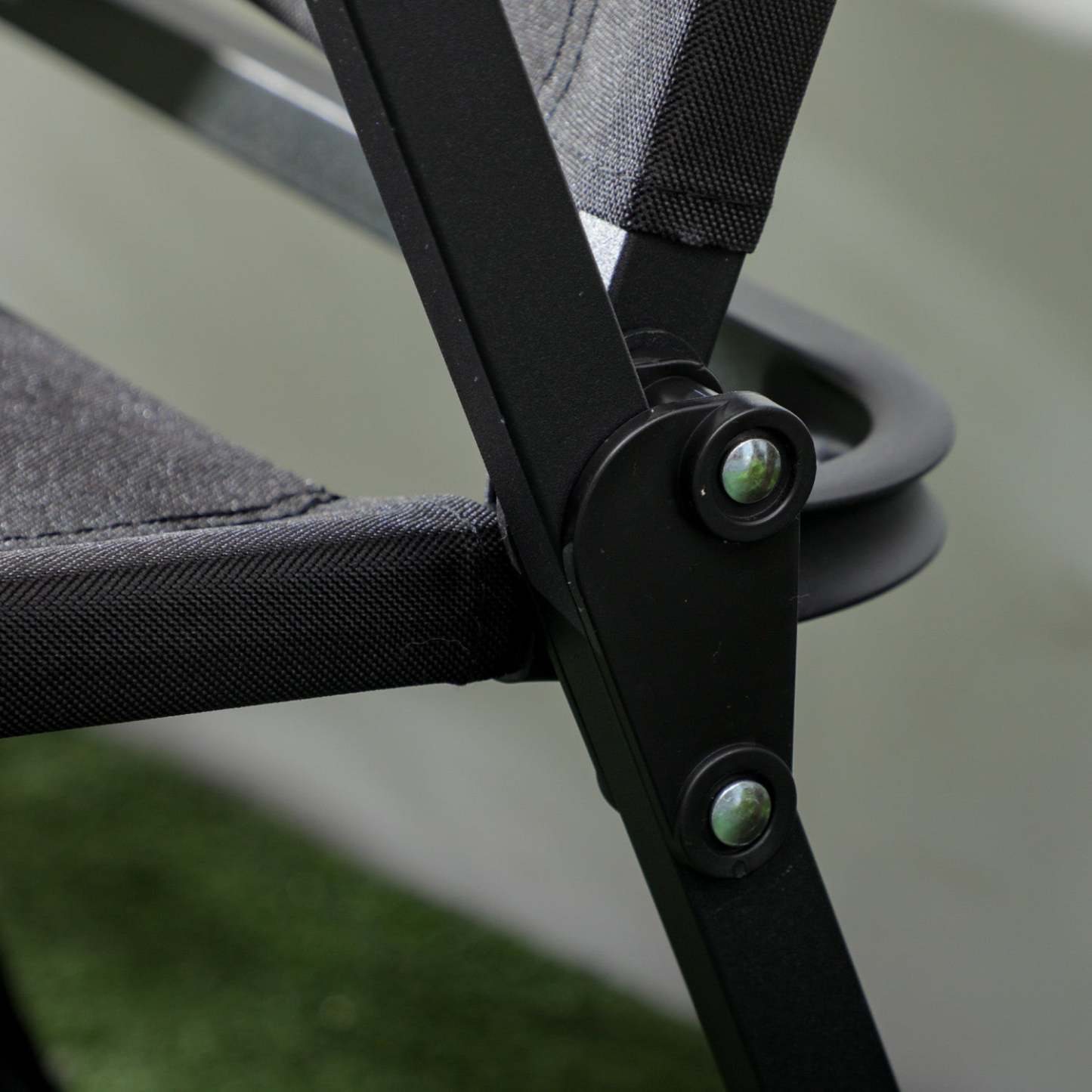 Chaise de camping pliante Outsunny, fauteuil portable, noir