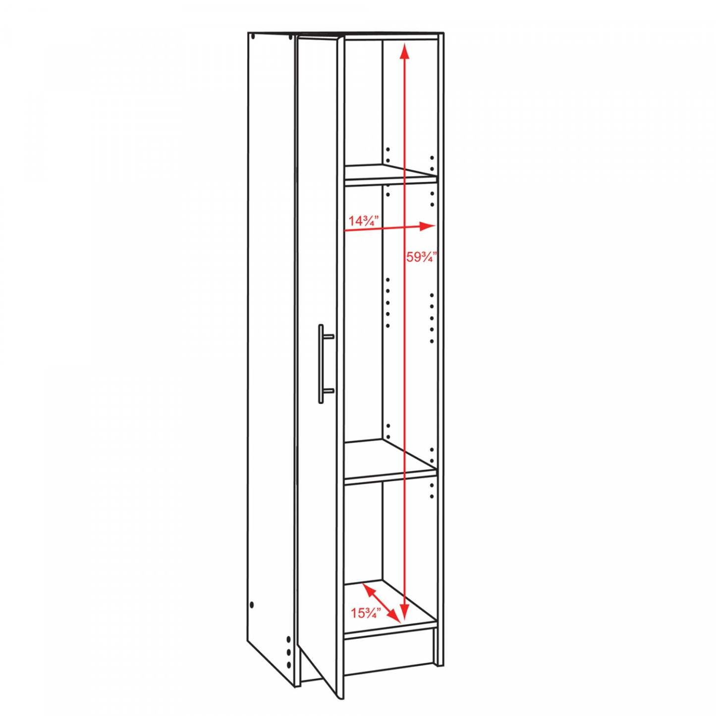 Elite 16 Narrow Cabinet - Blanc|Armoire étroite Elite de 16 po - blanche