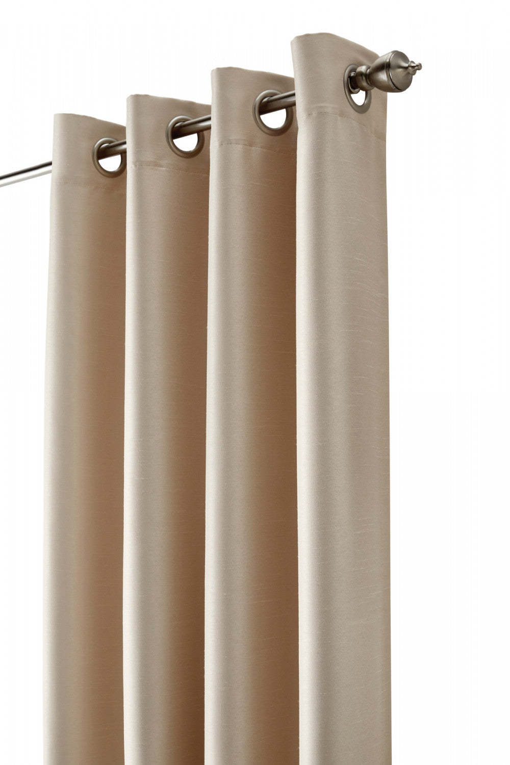 Thermalogic Antique Satin Champagne Room Darkening Grommet Curtain Panel - 52 x 84|Panneau de rideau assombrissant à œillets Antique en satin champagne de Thermalogic - 52 x 84