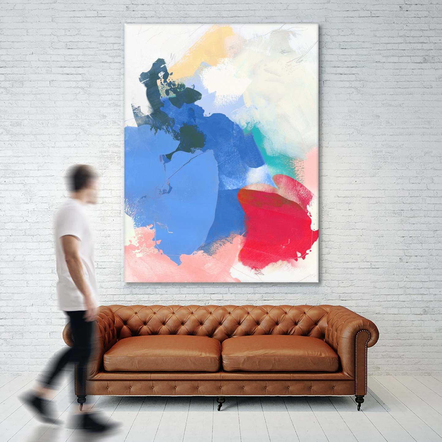 Œuvre d'art murale géante « Sweet Poetry I » 72 x 54