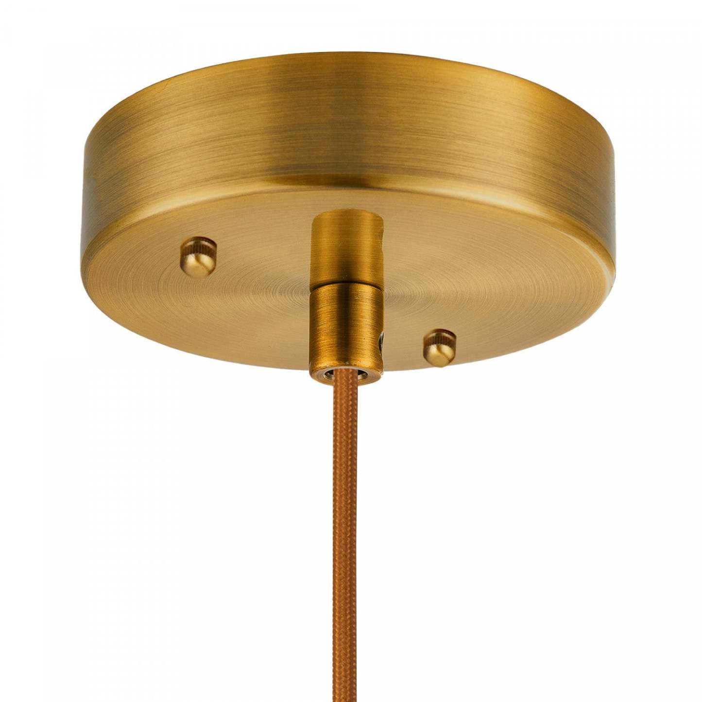 Lampe suspendue Kate à 1 lumière 14, laiton brossé avec verrerie nervurée | Suspension A 1 lampe Kate De 14 po, Laiton Brosse Et Verre Nervure