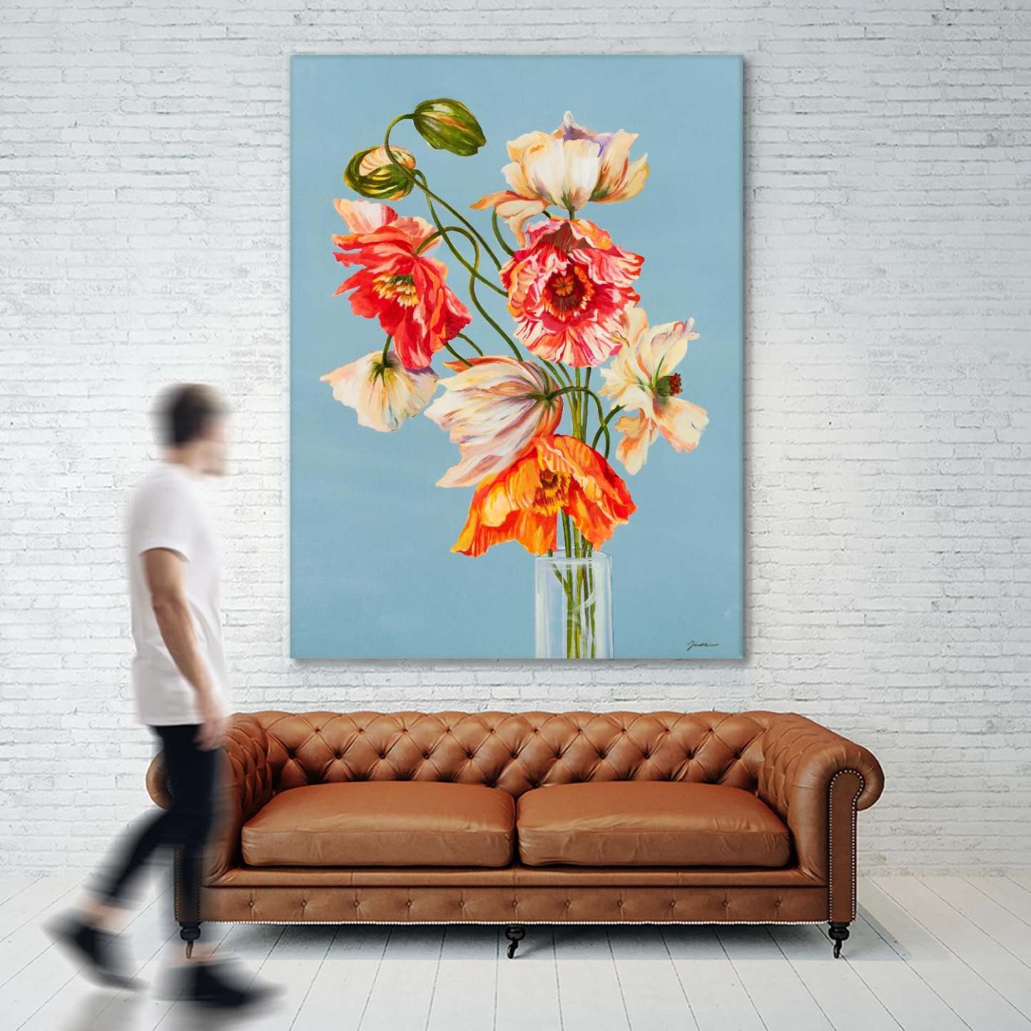 Paper Poppies Giant Art 72x54 Wall Art|Œuvre d’art murale Giant Art « Paper Poppies » 72 x 54