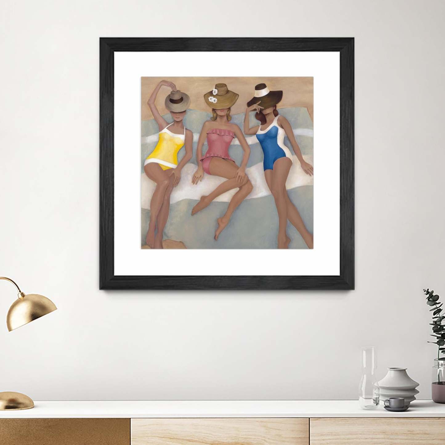 Œuvre d'art murale sur toile encadrée noire « The Orange County Club.tif » 30 x 30