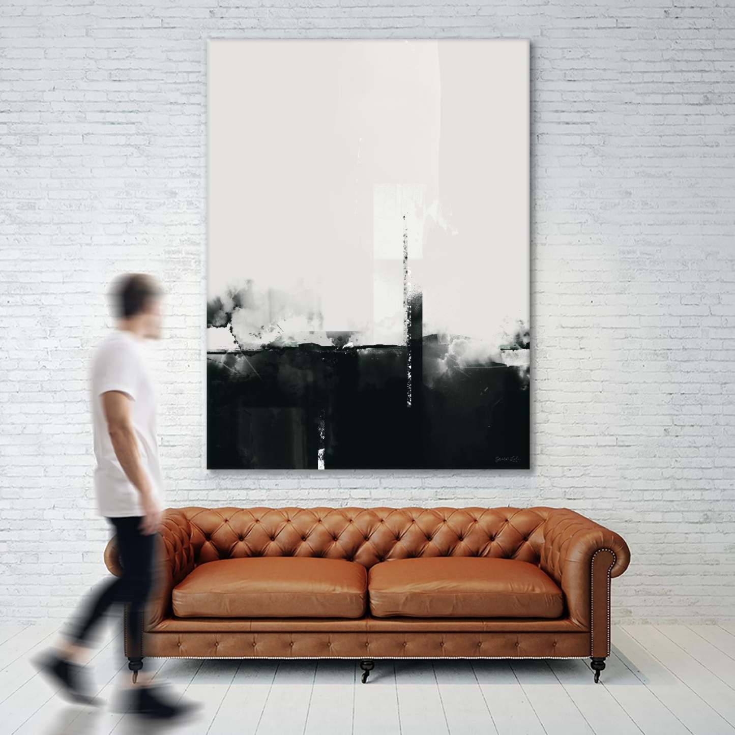 Œuvre d'art murale géante « Big Smoke » 72 x 54