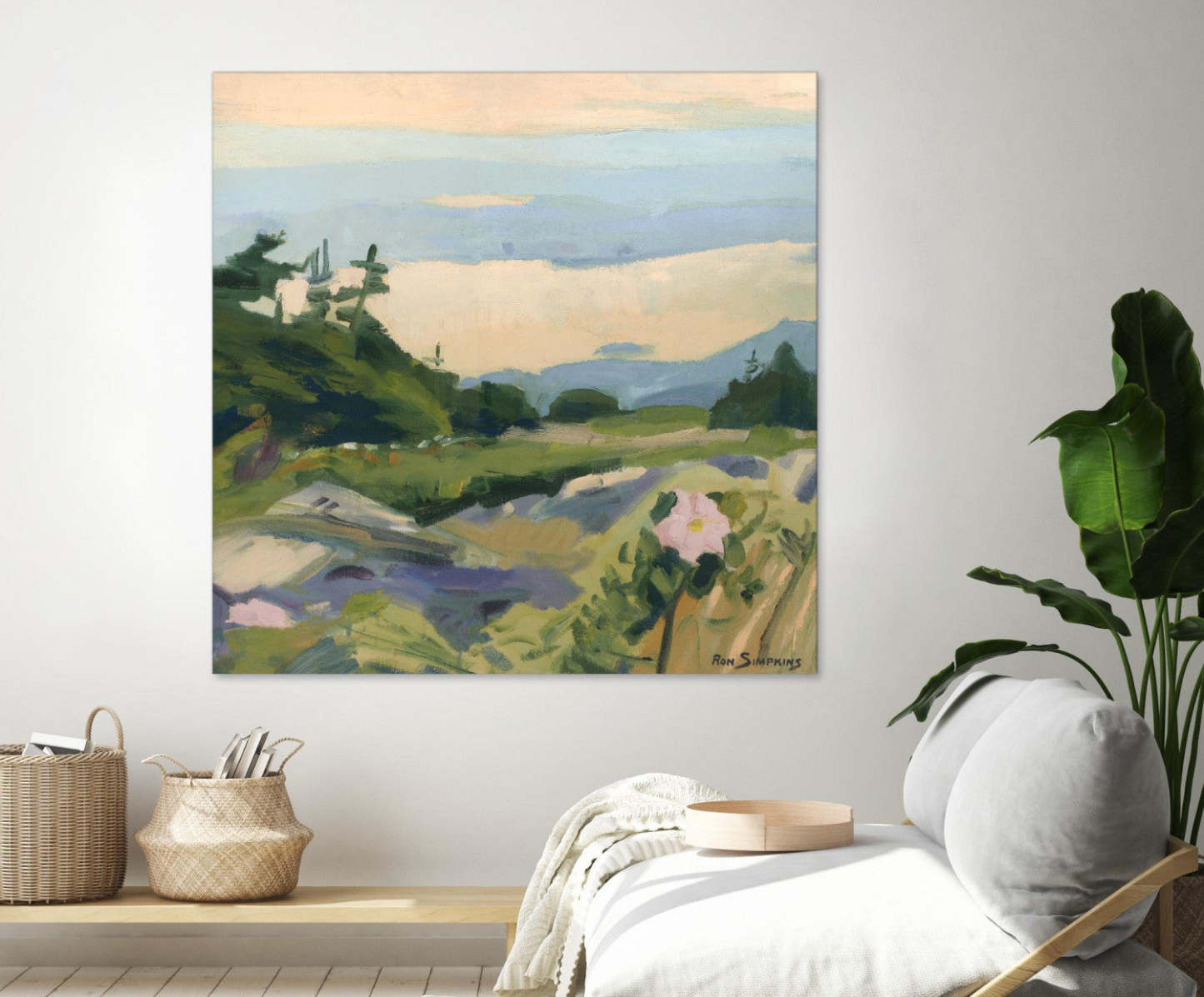 Œuvre d'art murale géante « Top Of The World » 54 x 54