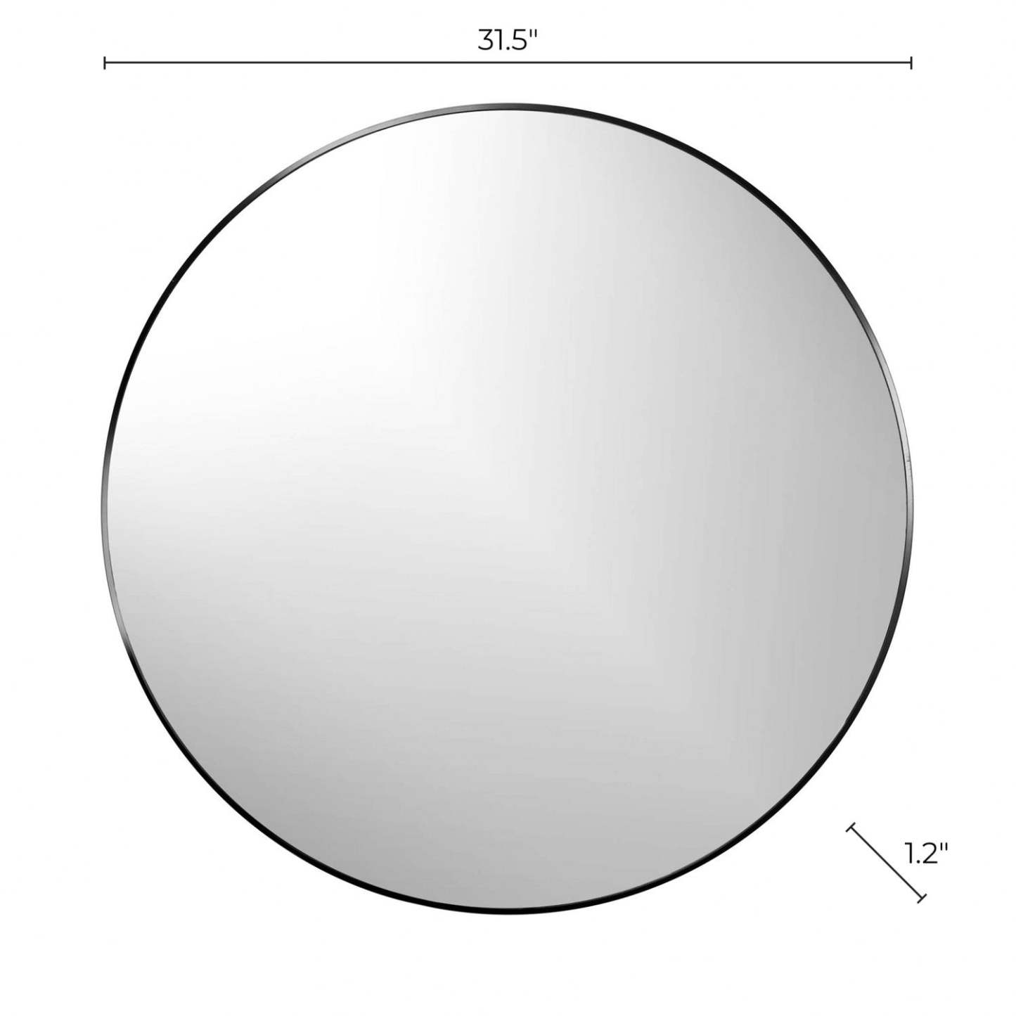 Miroir rond Emerson noir|Miroir rond Emerson noir