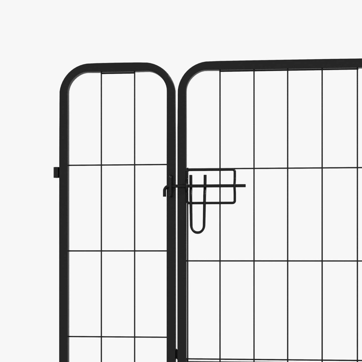 Pawhut Parc A 8 Panneaux Pour Animaux De Compagnie Pliable Metal Interieur Exterieur 31 X 31