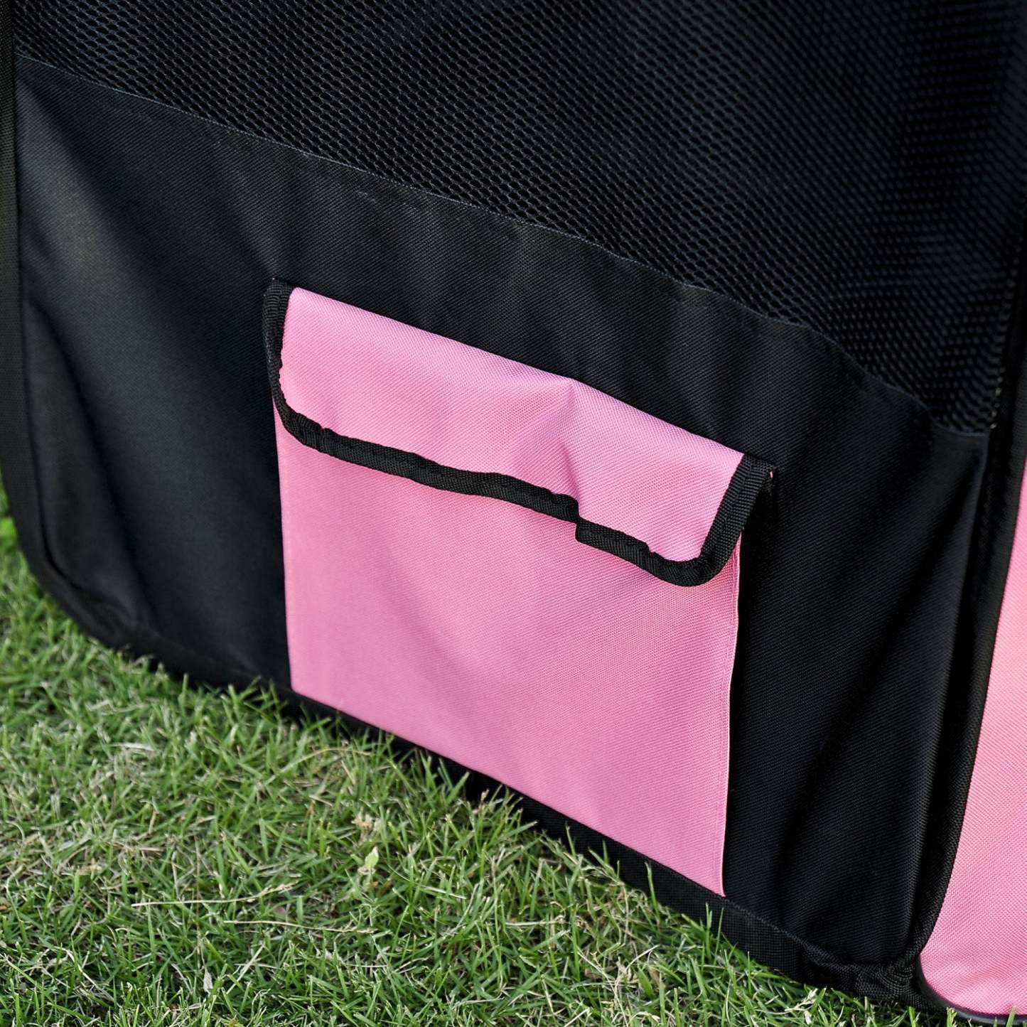 Pawhut 49.2 Tente de Pénalité Douce Pliable pour Animaux de Compagnie Chiot Chat Chien Exercice Caisse avec Sac de Transport Rose A|Pawhut 46 Pouces Parc Pour Animaux De Compagnie Doux Exercice Chiot Chien Stylo Caisse Portable Nouv