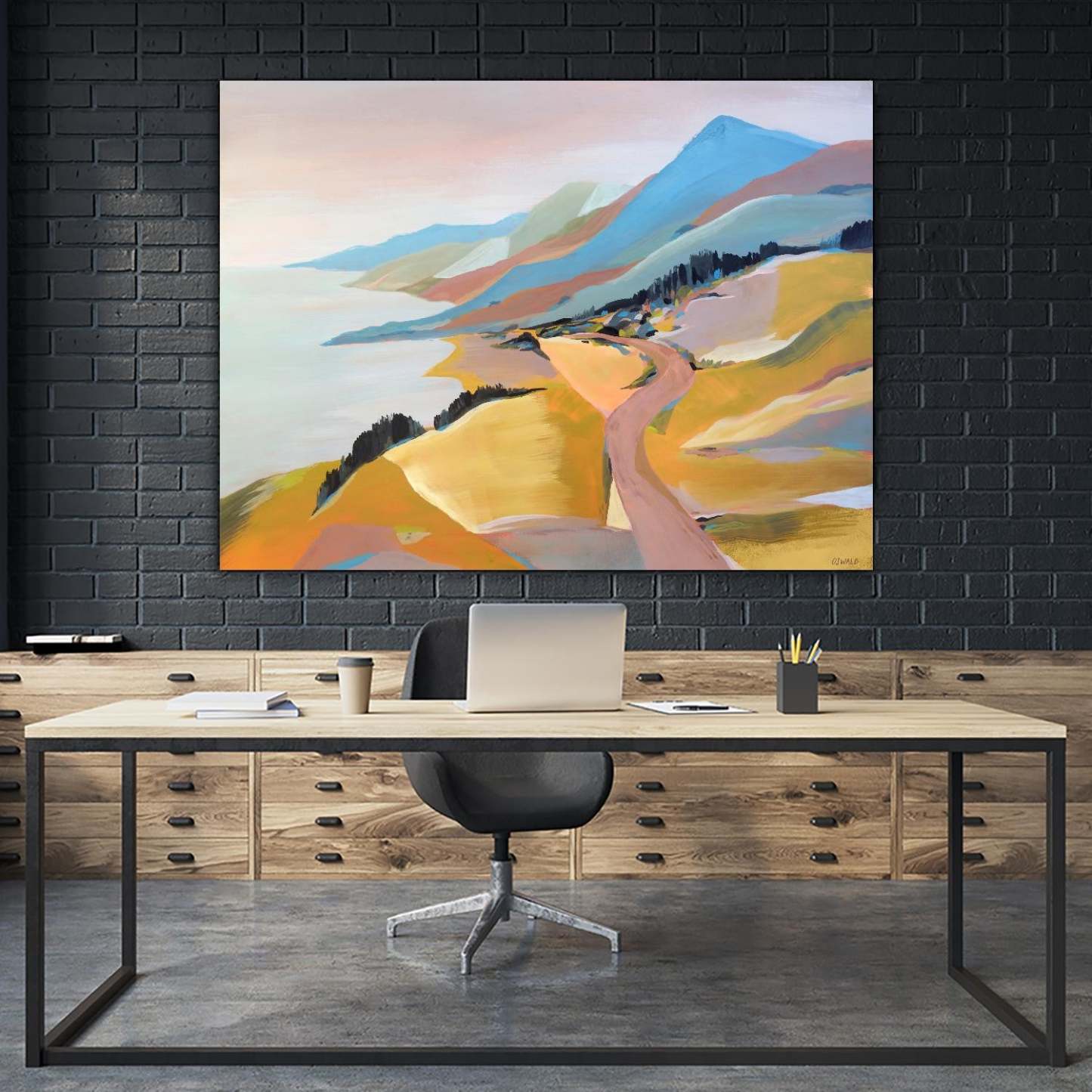 Œuvre d'art murale géante « Monterey To The Sea » 72 x 54