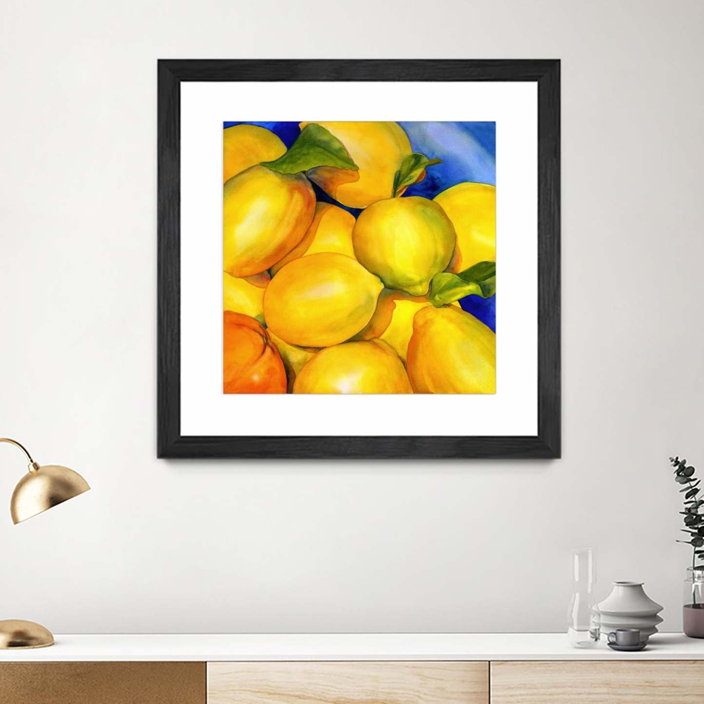 Zest For Life Matted and Framed Black 36x36 Wall Art|Œuvre d'art murale encadrée noire et mate « Zest For Life » 36 x 36