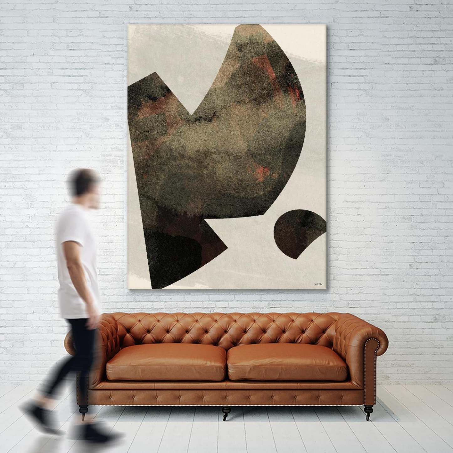 Œuvre d'art murale géante « Natural Color Machine I » 72 x 54