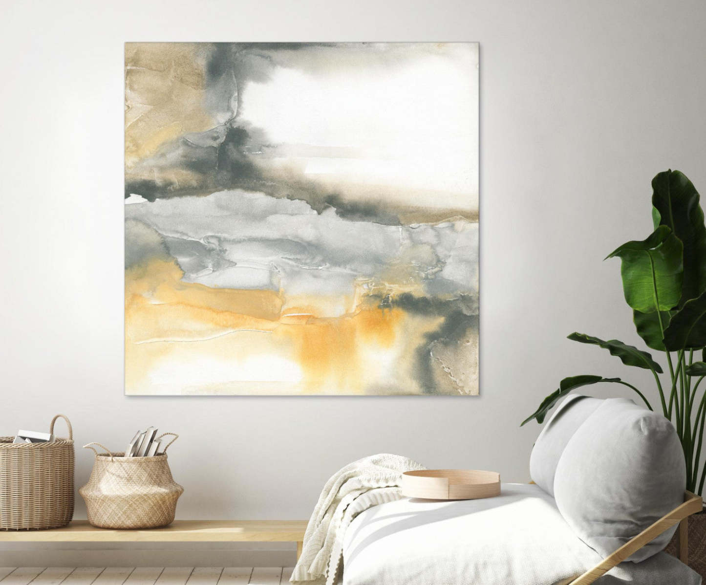 Œuvre d'art murale géante « Minerals I » 72 x 72