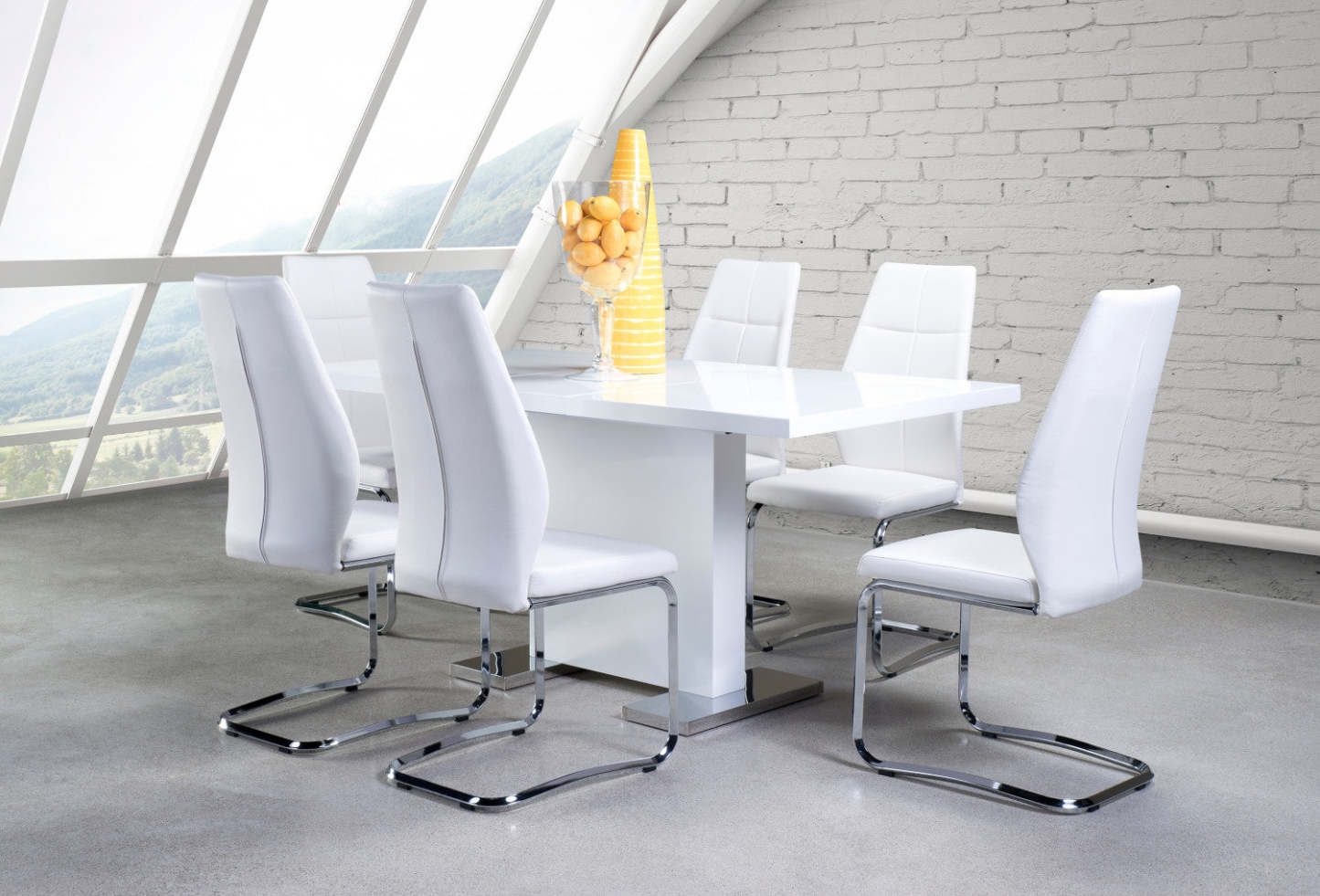 Chaise De Salle A Manger Julius En Similicuir Blanc (ensemble De 2) | Chaise de salle à manger Julius, simili cuir blanc (ensemble de 2)