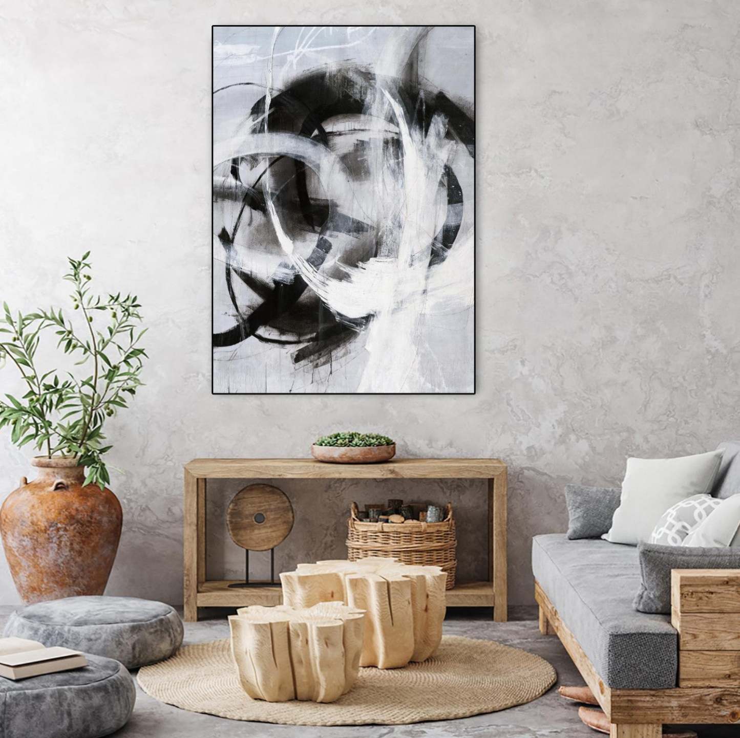 Œuvre d'art murale sur toile encadrée noire « No Turning Radius » 24 x 32