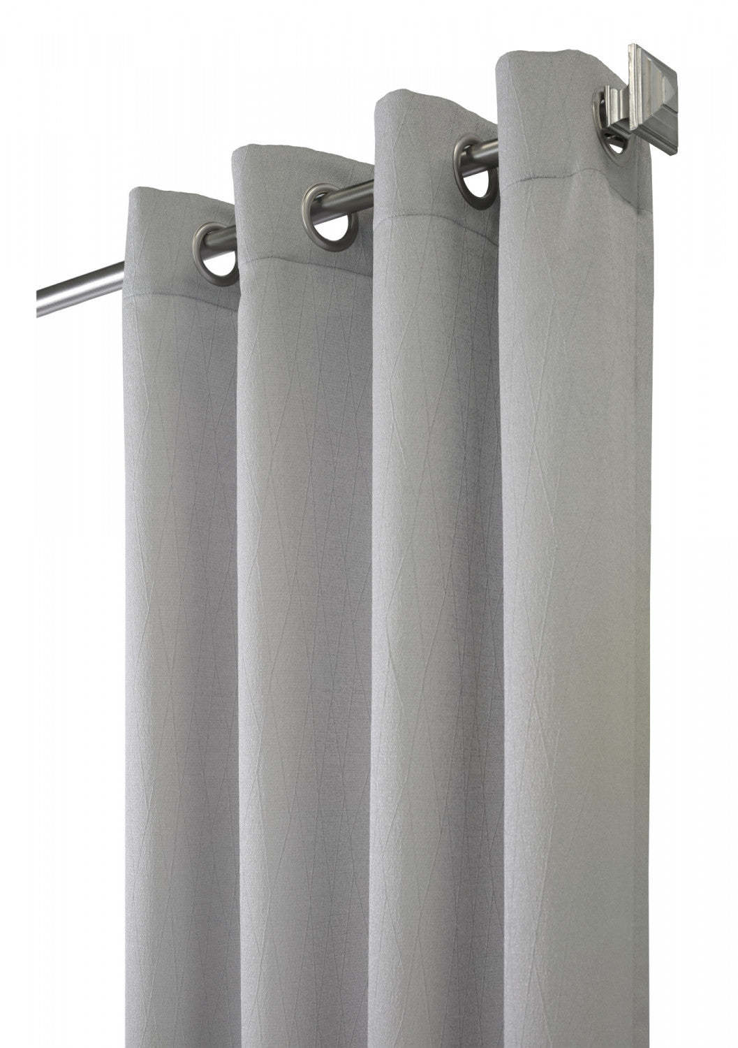 Habitat Brisbane Silver Light Filtering Grommet Curtain Panel - 52 x 84|Panneau de rideau filtrant la lumière à œillets Brisbane argenté d'Habitat - 52 x 84