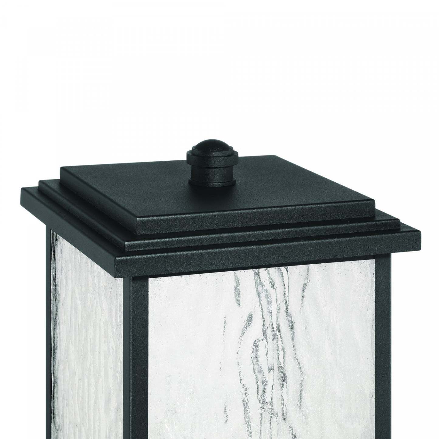 Lampadaire extérieur Estate à 3 lumières, noir, laiton avec lampe en verre de pluie | Lampadaire D'extérieur Estate A 3 lampes, Noir Et Laiton Avec Verre A Gouttelettes