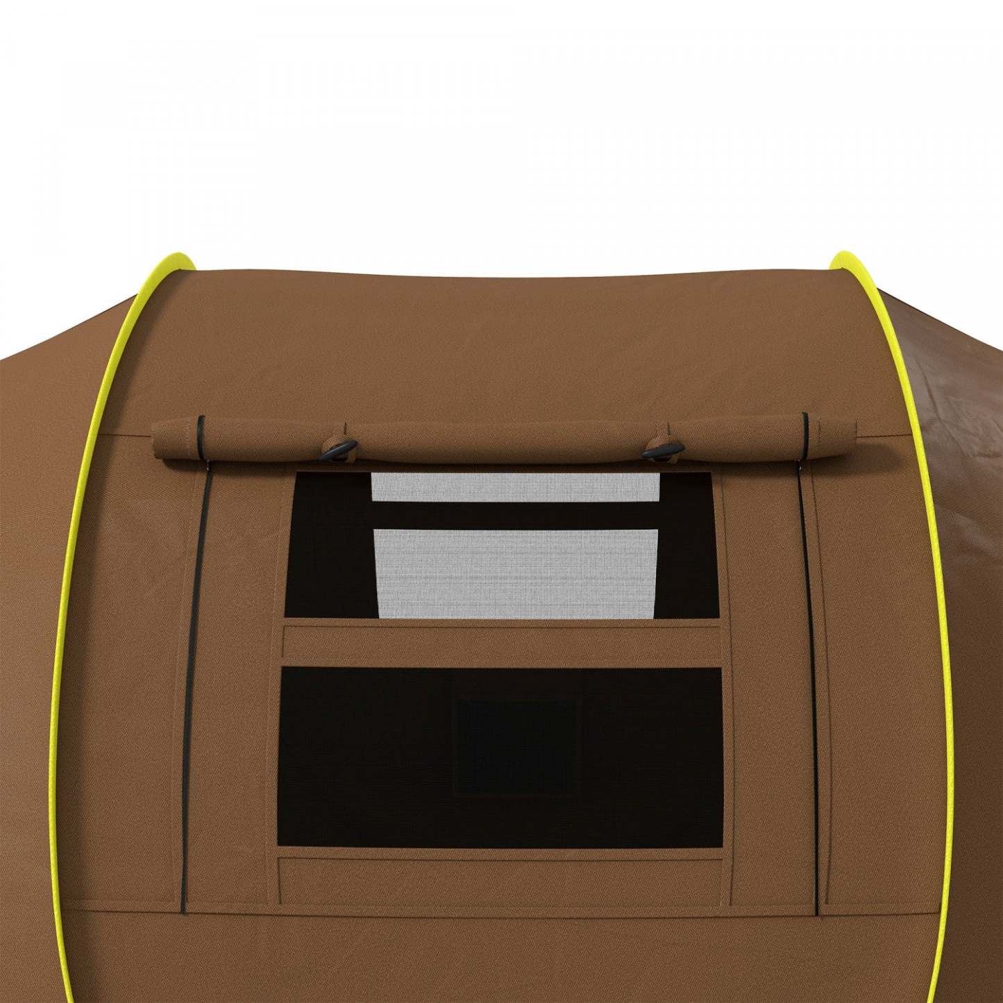 Outsunny Tente De Camping Avec 2 Porches, Etanche 3 000 Mm, Marron