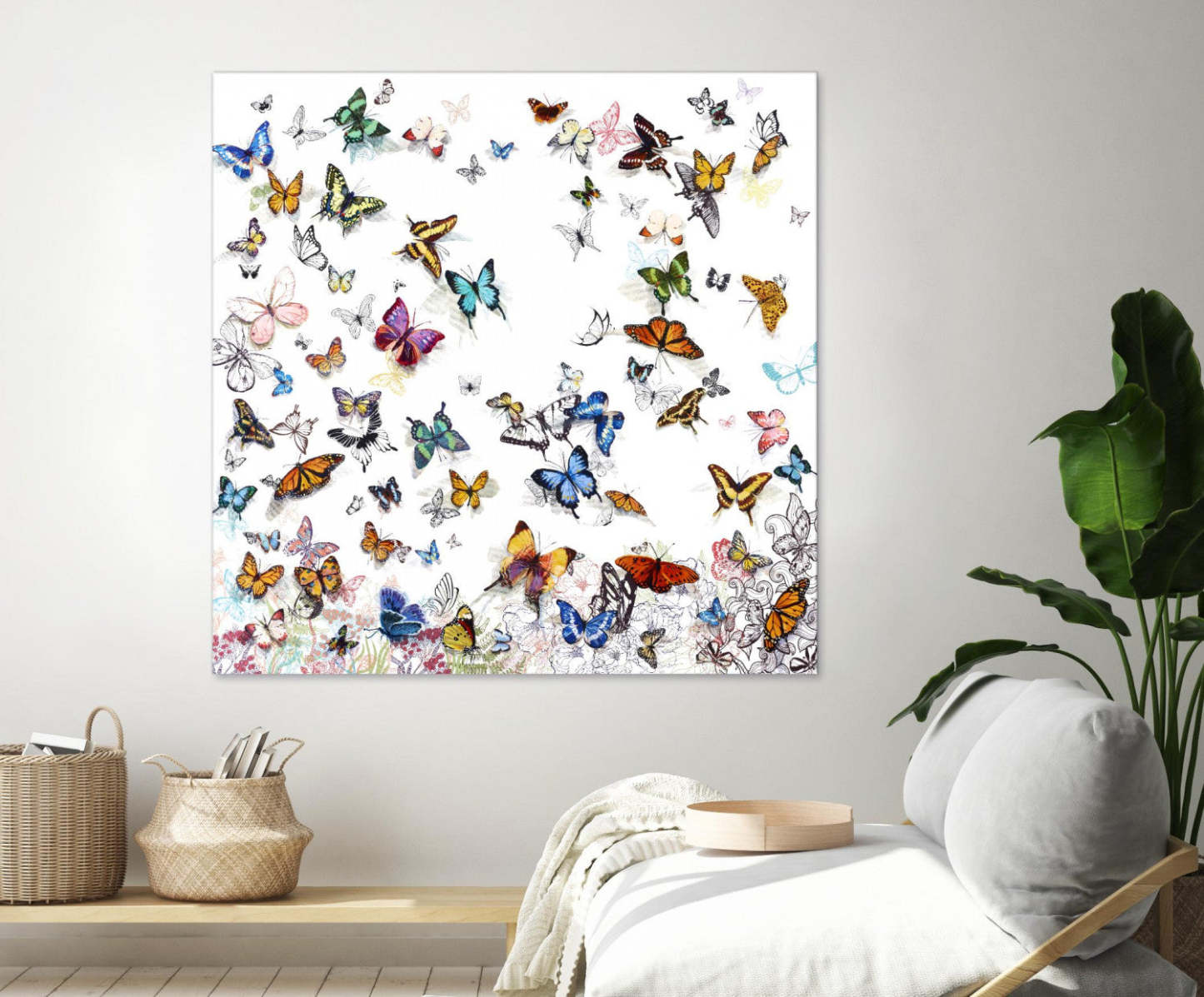 Papillon Giant Art 72x72 Wall Art|Œuvre d'art murale Giant Art « Papillon » 72 x 72