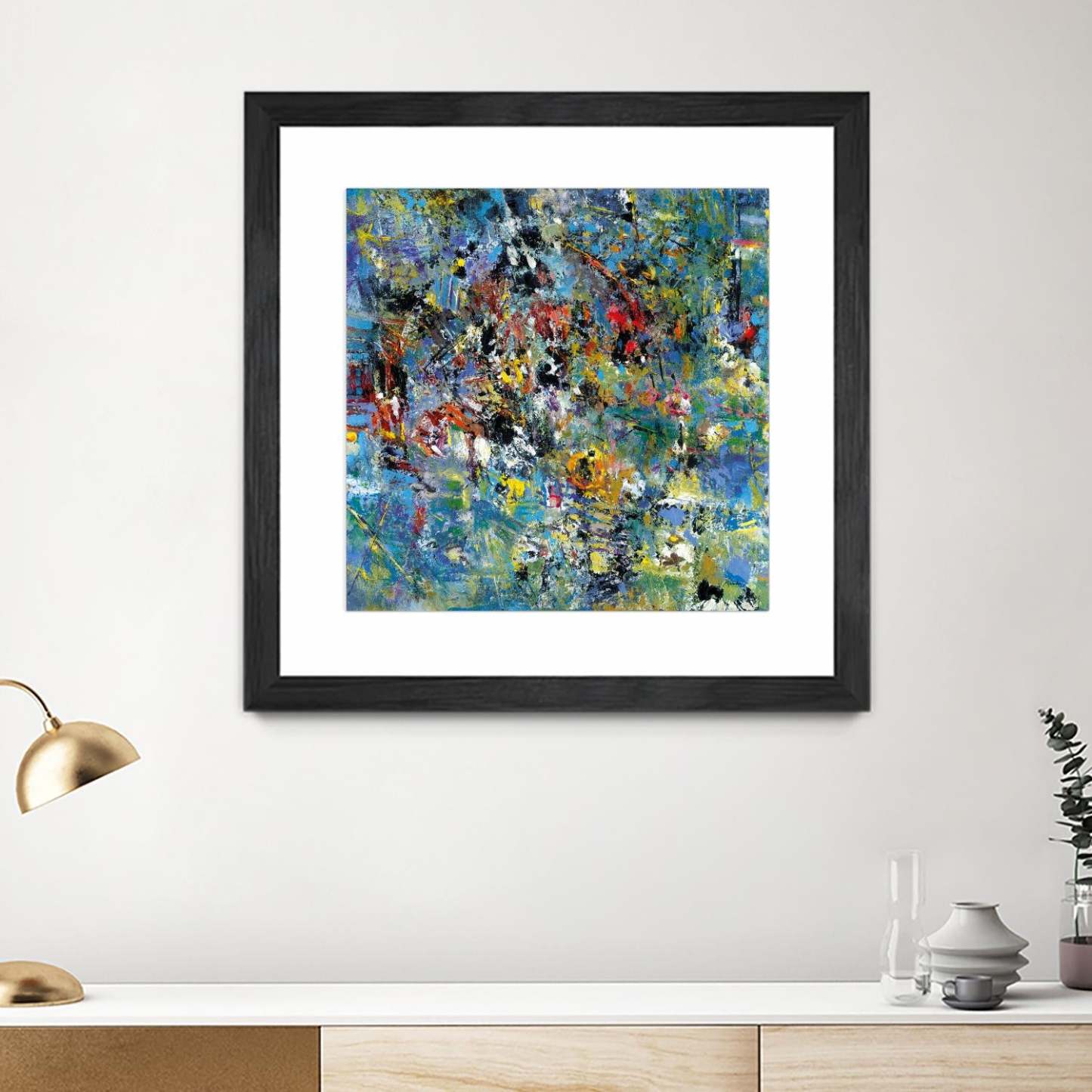 Carpe Diem 2 Matted and Framed Black 36x36 Wall Art|Œuvre d’art murale encadrée noire et mate « Carpe Diem 2 » 36 x 36