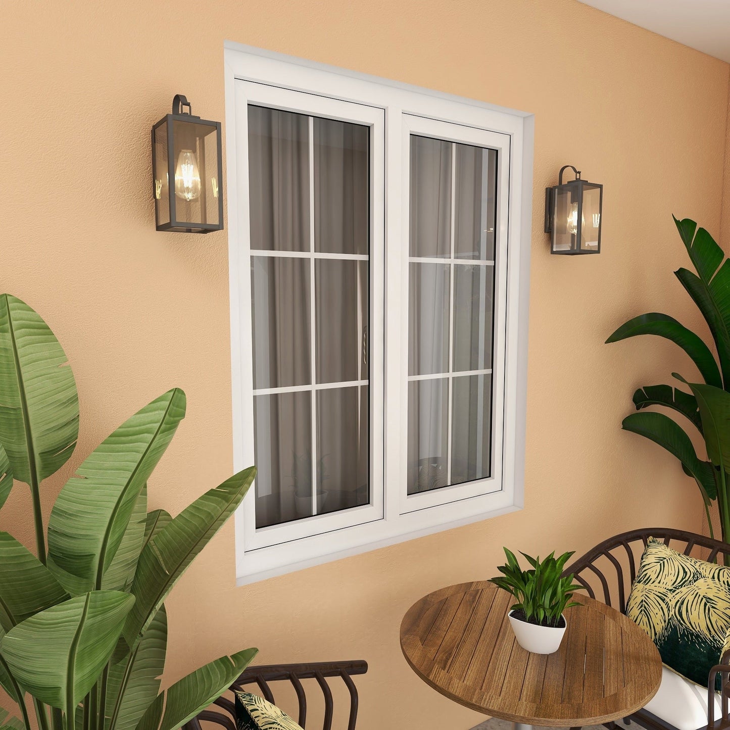 Applique murale extérieure 4PK-1 lumière, noir mat - 5 x 6,7 x 13,78