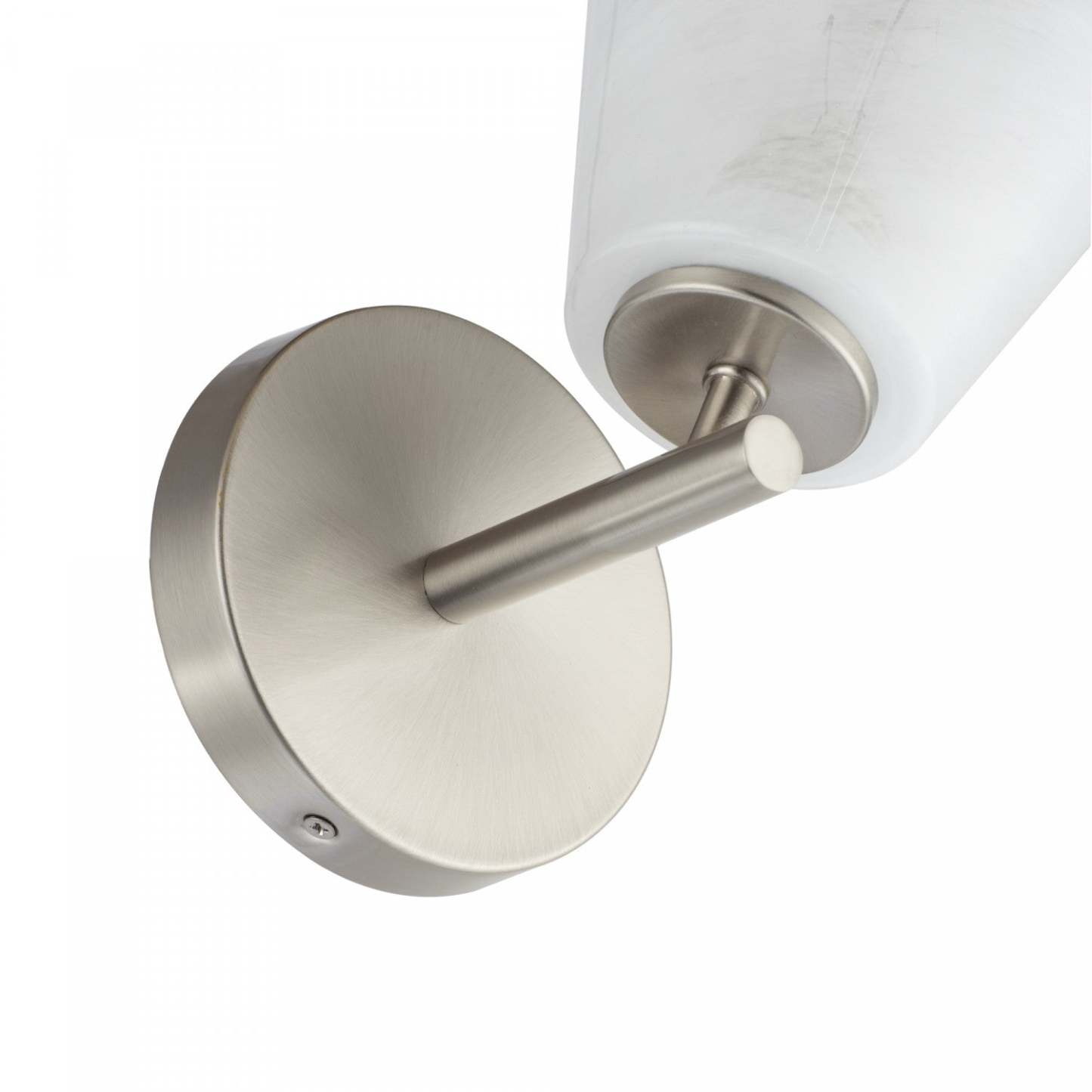 Brooke Applique Murale A 1 lampe, Nickel Brosse Avec Verre Blanc Vaporeux