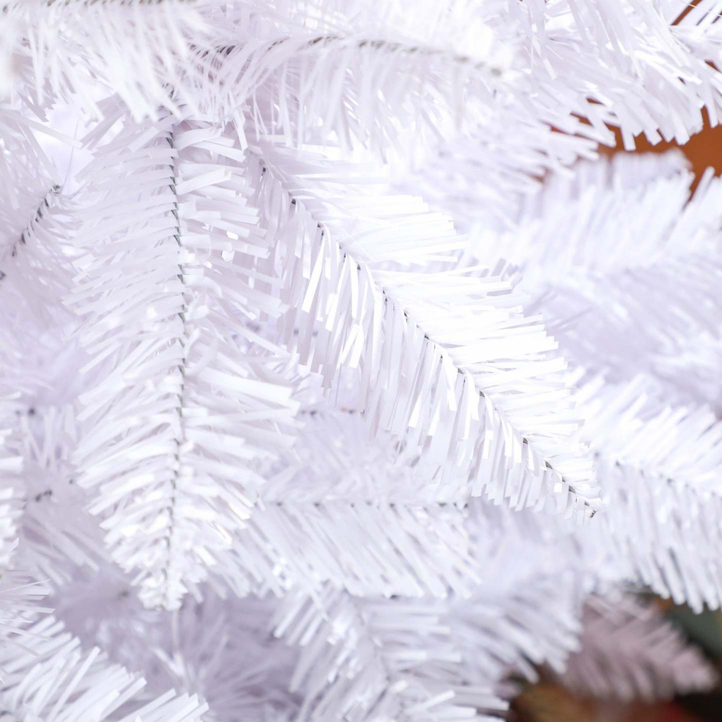 Homcom Arbre De Noël Artificiel De 6pi De Haut Avec Base En Acier, Blanc