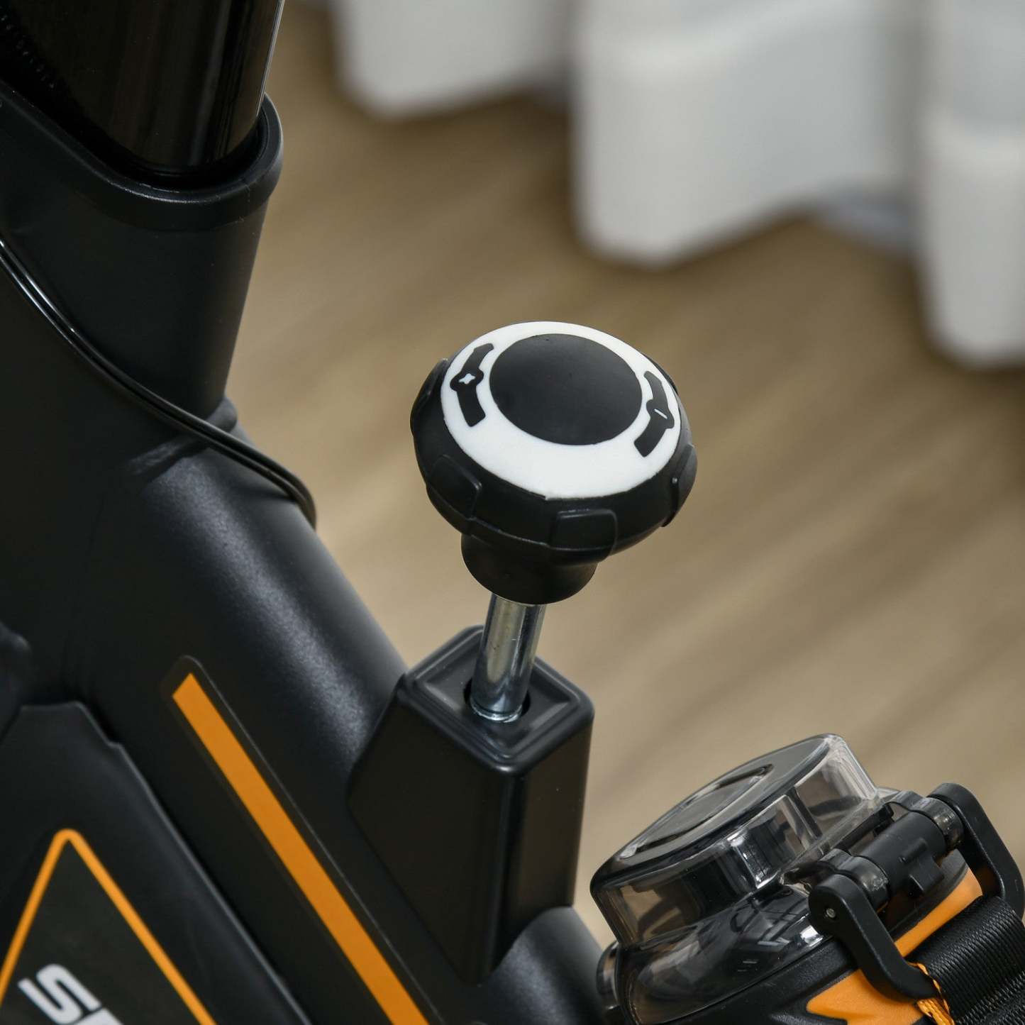 Soozier Vélo d'exercice stationnaire vertical avec moniteur LCD de résistance orange