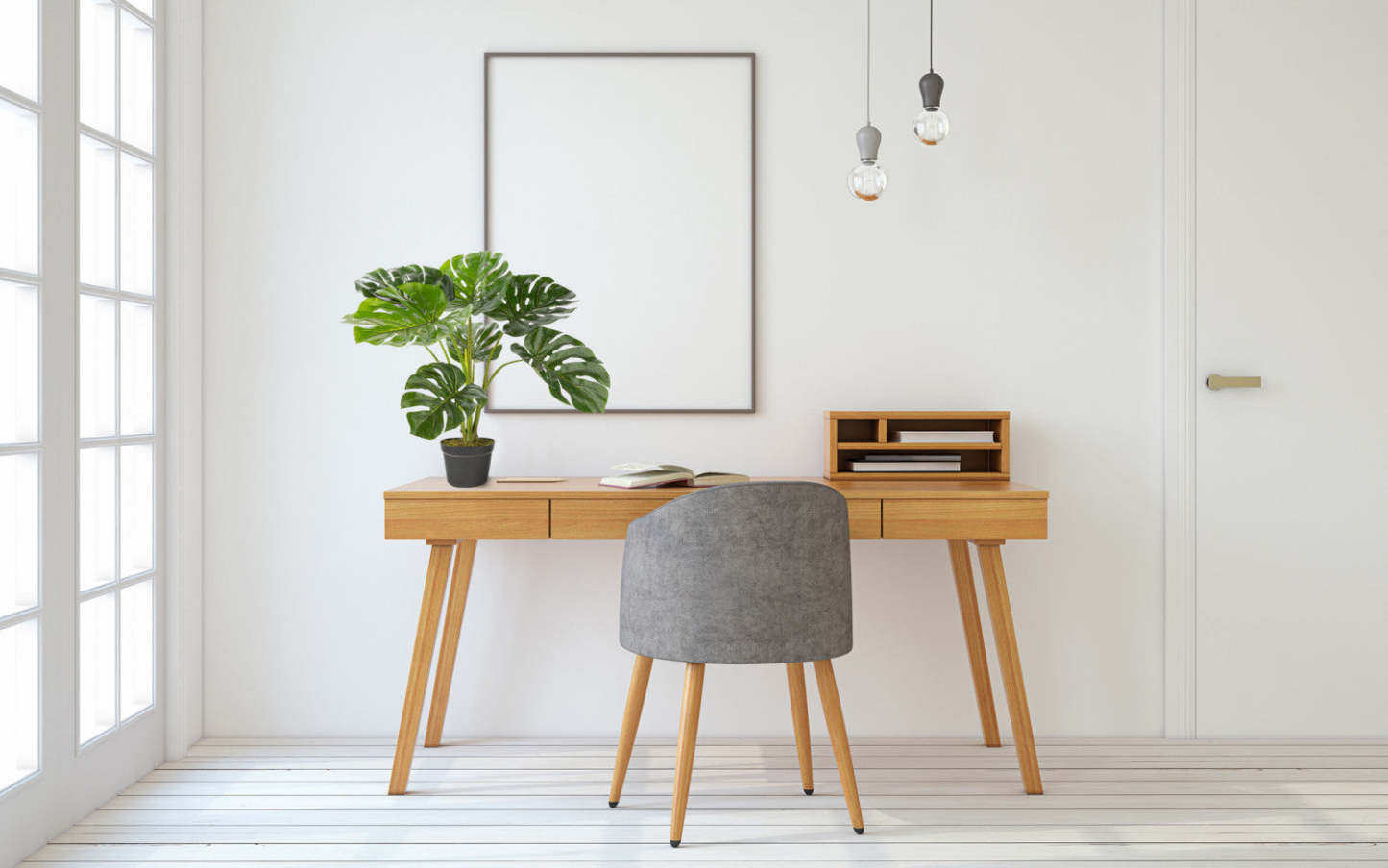 Artificiel 23 Monstera en pot noir | Monstera artificiel de 23 po en pot noir | D10H0AV9