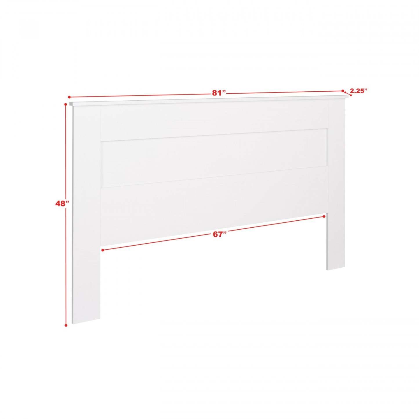 King Flat Panel Headboard - White|Tête de lit à panneau plat pour très grand lit - blanche