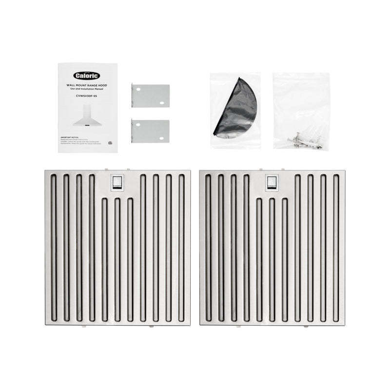 Hotte de cuisinière murale convertible Caloric 30 - CVWSV30F-SS|Hotte de cuisinière murale convertible Caloric de 30 po - CVWSV30F-SS