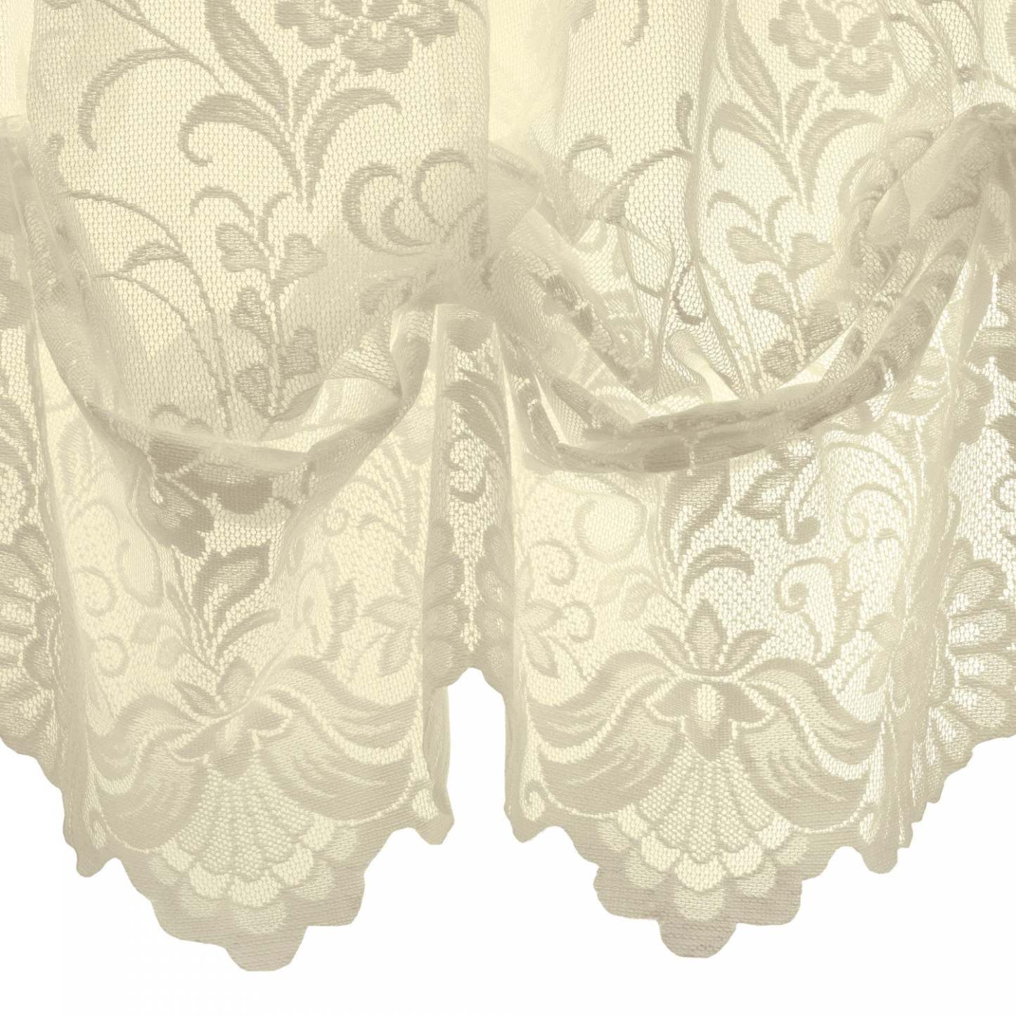 Habitat Limoges Ivory Sheer Rod Pocket Balloon Curtain - 55 x 63|Panneau marquise transparent passe-tringle Limoges ivoire d’Habitat - 55 x 63