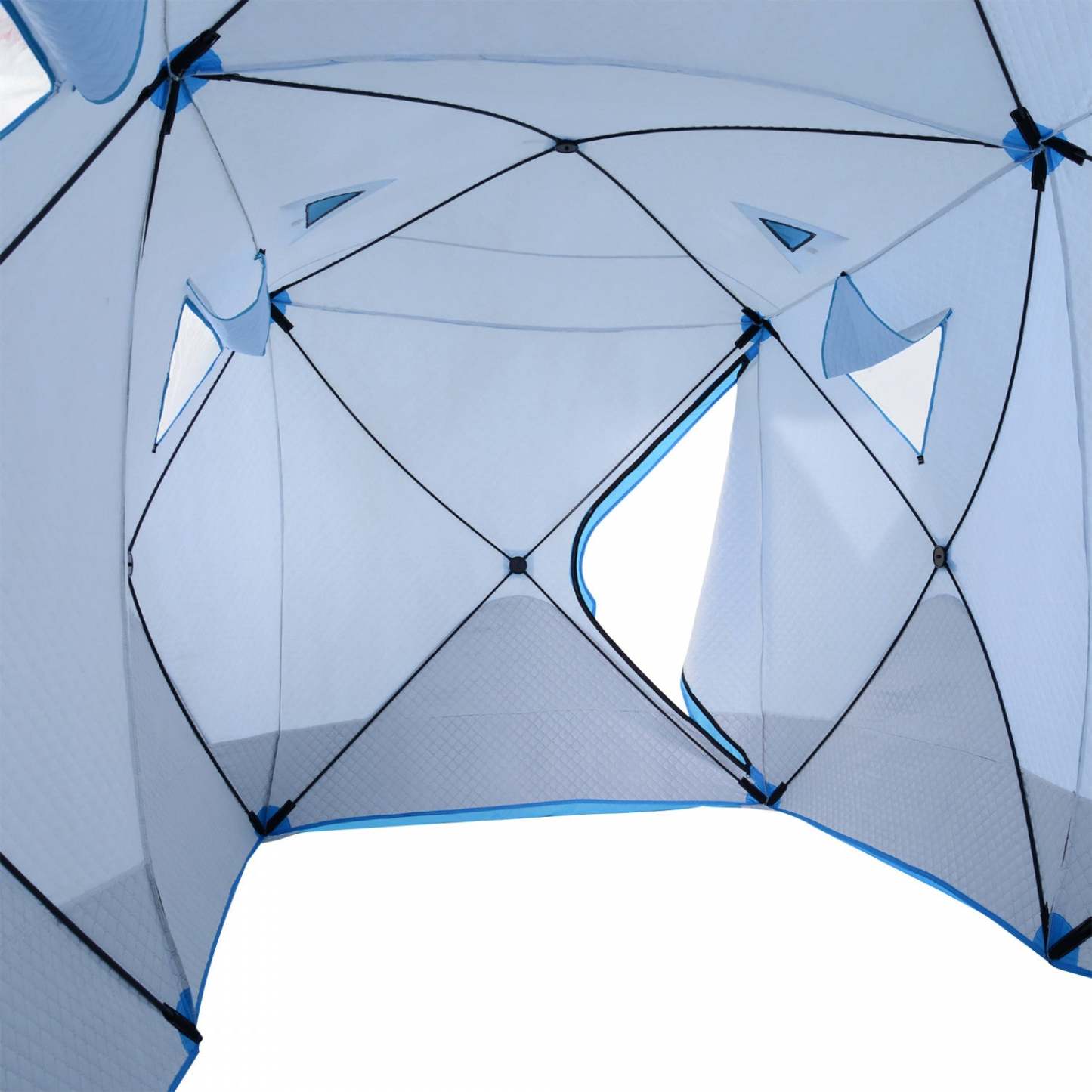 Outsunny Tente De Pêche Sur Glace Pour 8 Personnes, Abri De Pêche Sur Glace Isolé Avec Fenêtres De Ventilation, D