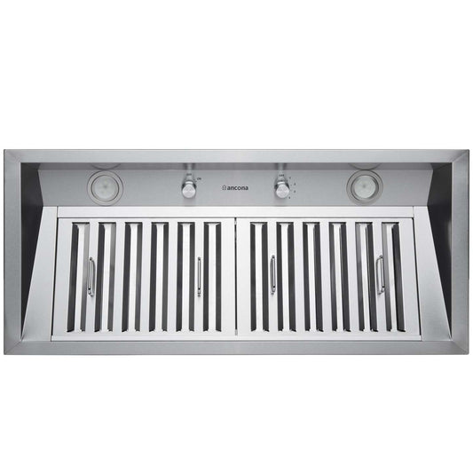 Hotte de cuisine à conduit Ancona Pro 34 encastrable en acier inoxydable - AN-1330 | Insertion de hotte de cuisinière à conduit Ancona Pro de 34 po en acier inoxydable - AN-1330 | D77GJAN9
