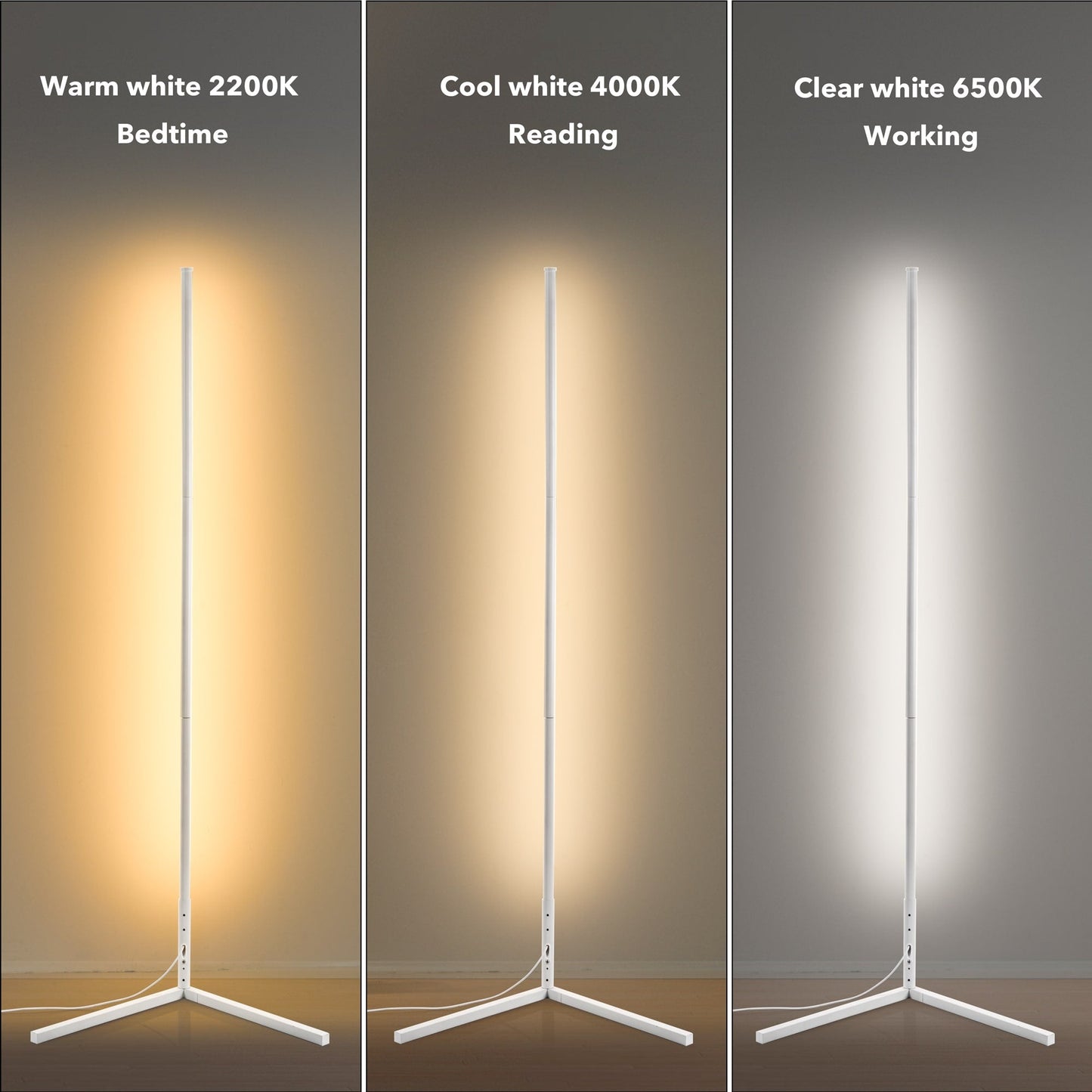 Lampadaire d'angle minimaliste LED en métal RGB 55