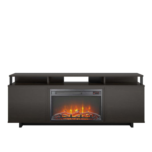 Ameriwood Home Mason Electric Fireplace TV Stand for TVs up to 65 - Espresso|Meuble pour téléviseur Mason d’Ameriwood Home avec foyer électrique pour téléviseurs jusqu’à 65 po - espresso