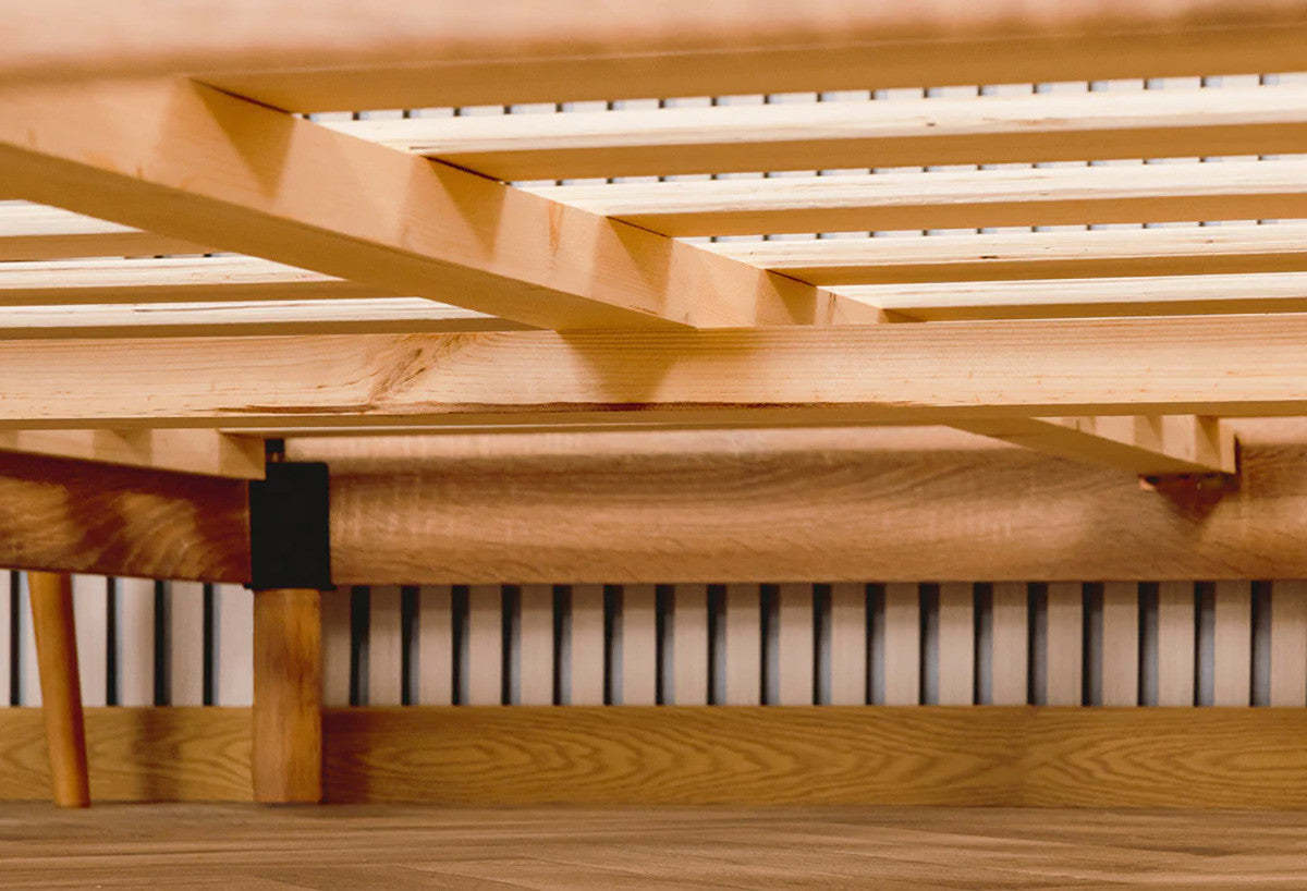 Cadre de lit plateforme en métal pour très grand lit Smart Base Essential - Naturel | Cadre de très grand lit plateforme Smart Base Essential en métal - naturel