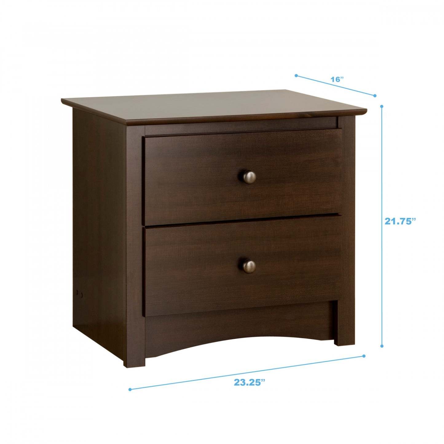 Fremont 2-Drawer Nightstand - Espresso|Table de nuit Fremont à 2 tiroirs - espresso