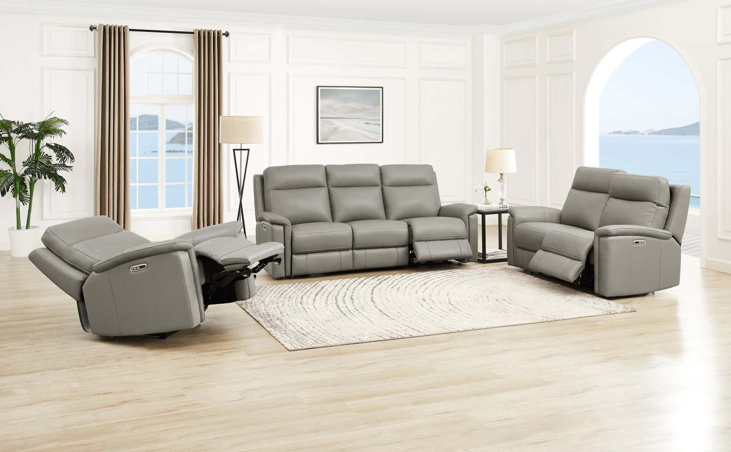Sofa à inclinaison électrique Stanfield de Hydeline - gris