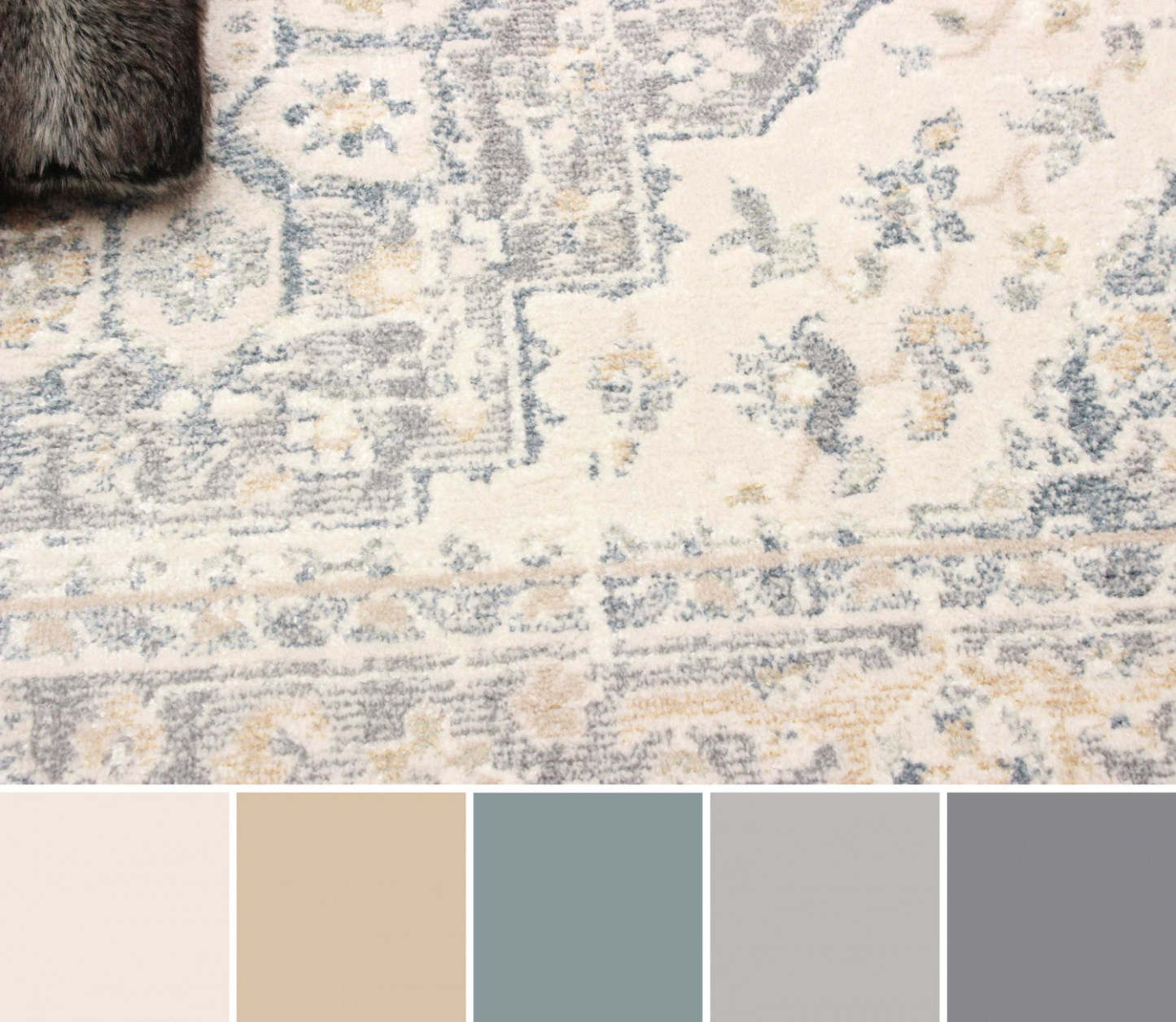 Tapis bleu Bijara - 5'0 X 8'0 | Tapis Bijara bleu - 5 pi 0 po x 8 pi 0 po