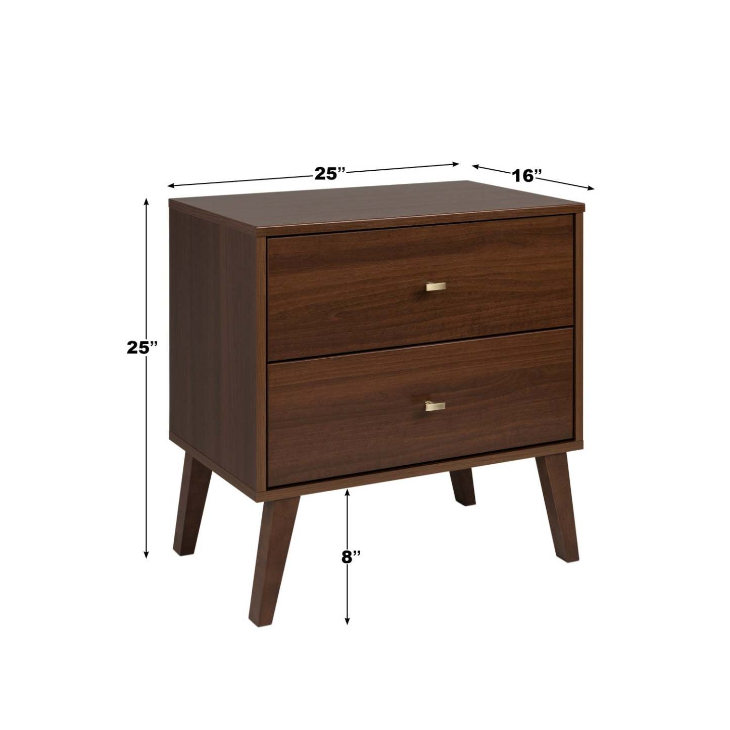 Milo 2-Drawer Nightstand - Cerisier|Table de nuit Milo à 2 tiroirs - cerisier