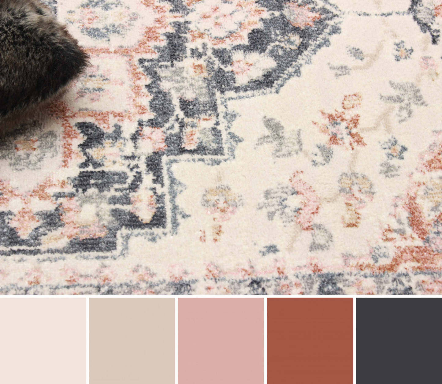 Tapis ivoire Heriza - 5'0 X 8'0 | Tapis Heriza ivoire - 5 pi 0 po x 8 pi 0 po