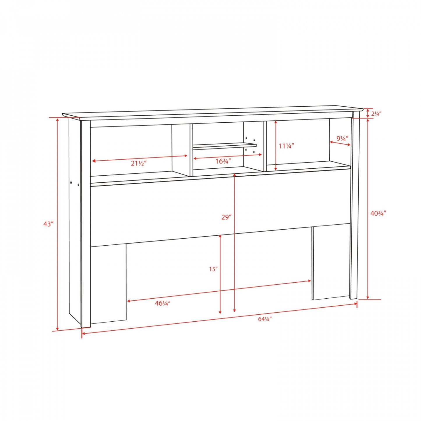 Tête de lit double/grand lit - Drifted Grey|Tête de lit pour lit double et grand lit - gris délavé